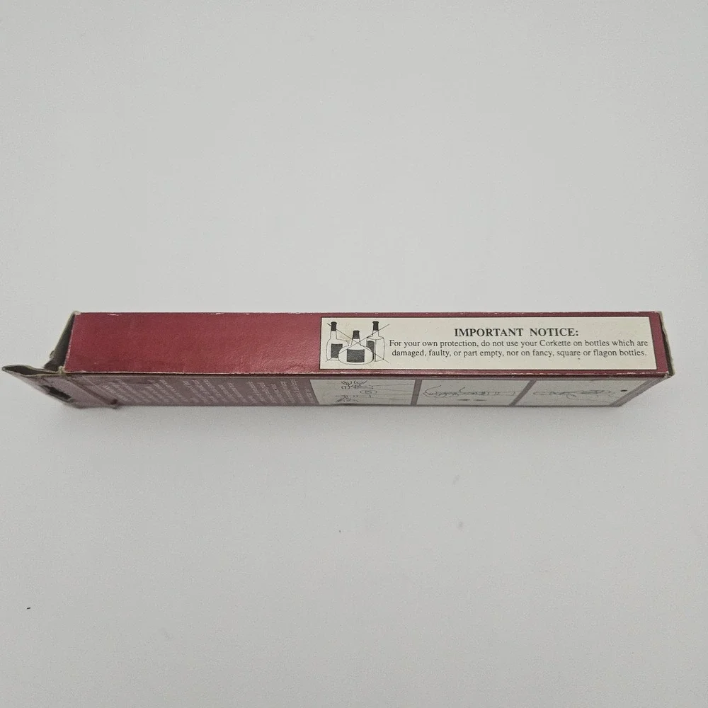 Vintage‎ Corkette Cork Extractor Air Pump Wine Opener Bottle Tool with Box